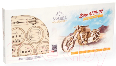 Мотоцикл игрушечный Ugears Байк VM-02 / 70051