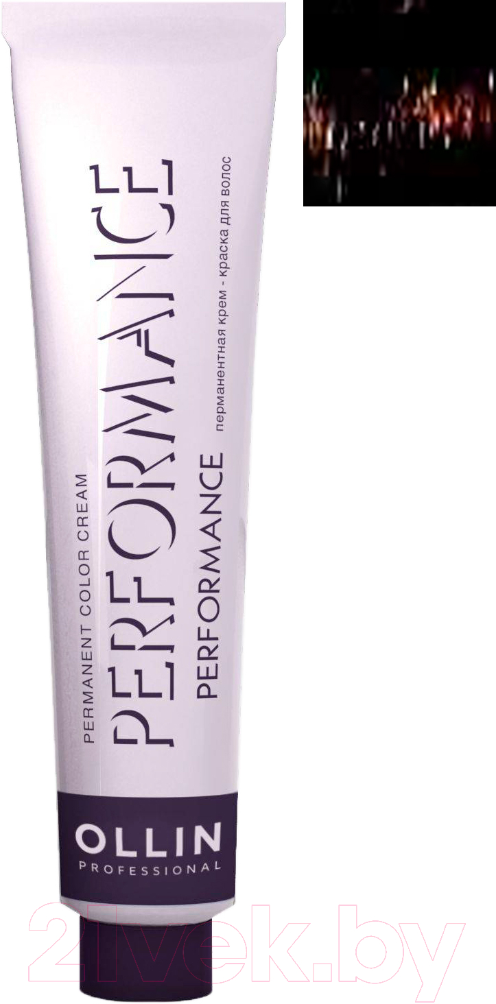 Крем-краска для волос Ollin Professional Performance Permanent Color Cream 7/75 (60мл, русый коричнево-махагоновый)