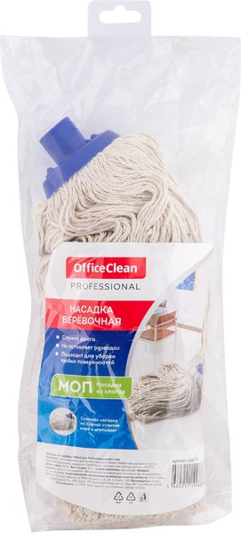Моп для швабры OfficeClean Professional Веревочный хлопок ворс 165г (26см)