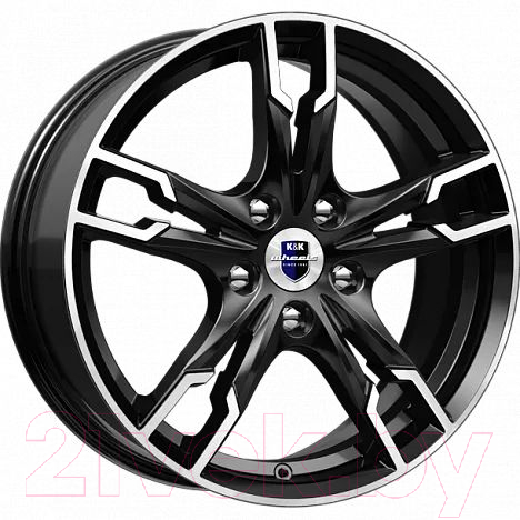 Литой диск K&K Солар (КС875) 17x7" 5x114.3мм DIA 67.1мм ET 48.5мм Алмаз черный