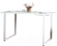 Обеденный стол Millwood Лофт Ницца Л18 100x70 (белый/металл белый) - 