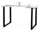 Обеденный стол Millwood Лофт Ницца Л18 100x70 (белый/металл черный) - 