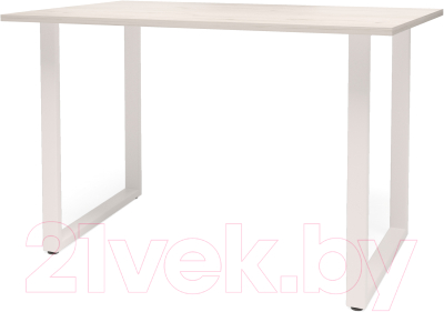 Обеденный стол Millwood Лофт Ницца Л18 100x70 (дуб белый крафт/металл белый)