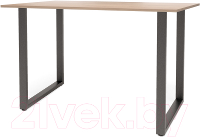 Обеденный стол Millwood Лофт Ницца Л18 100x70 (дуб белый крафт/металл черный)