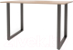 Обеденный стол Millwood Лофт Ницца Л18 100x70 (дуб белый крафт/металл черный) - 
