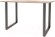 Обеденный стол Millwood Лофт Ницца Л18 100x70 (дуб табачный крафт/металл черный) - 