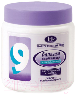 Бальзам для волос Iris Cosmetic Профессиональная линия №9 Против выпадения с авокадо и хи шу ву (500мл)