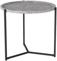 Журнальный столик Калифорния мебель Бруно (серый мрамор/черный) - 