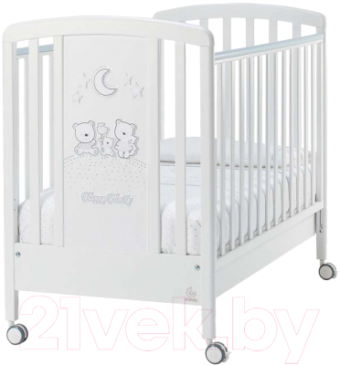 Детская кроватка Italbaby Happy Family Strass / 070.0700-0005 (белый)