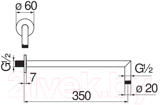 Душевой кронштейн Nobili AD138/44RCP