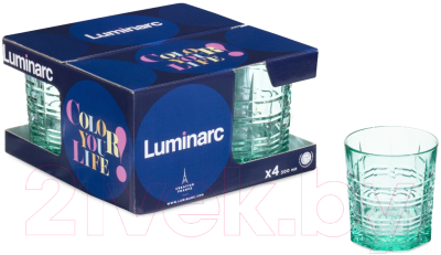 Набор стаканов Luminarc Даллас O0133 (4шт, бирюзовый)