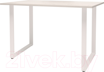 Обеденный стол Millwood Лофт Ницца Л18 120x70 (дуб белый крафт/металл белый)