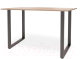 Обеденный стол Millwood Лофт Ницца Л18 120x70 (дуб табачный крафт/металл черный) - 