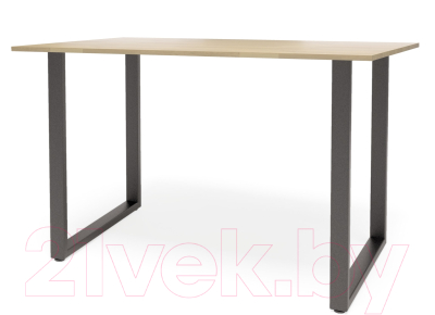 Обеденный стол Millwood Лофт Ницца Л18 120x70 (дуб золотой крафт/металл черный)