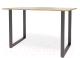 Обеденный стол Millwood Лофт Ницца Л18 120x70 (дуб золотой крафт/металл черный) - 