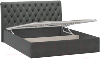 Двуспальная кровать ТриЯ Скарлет универсальная тип 1 с ПМ 160x200 (велюр графит)