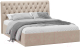 Двуспальная кровать ТриЯ Скарлет универсальная тип 1 с ПМ 160x200 (велюр мокко светлый) - 