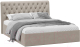 Двуспальная кровать ТриЯ Скарлет универсальная тип 1 с ПМ 160x200 (велюр мокко темный) - 