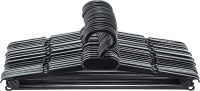 Набор пластиковых вешалок-плечиков Литопласт №1М (20шт, черный) - 