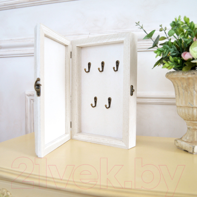 Ключница настенная Richwood Дом там, где мы / KEYS20x30-2/White (белый)