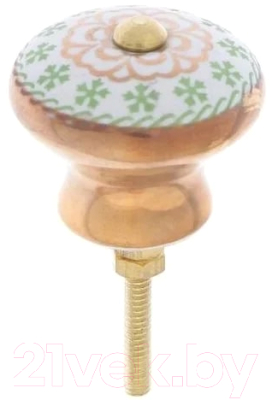 Ручка для мебели Blumen Haus Зеленый чай / 66103 (зеленый/золото)