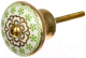 Ручка для мебели Blumen Haus Зеленый чай / 66103 (зеленый/золото) - 