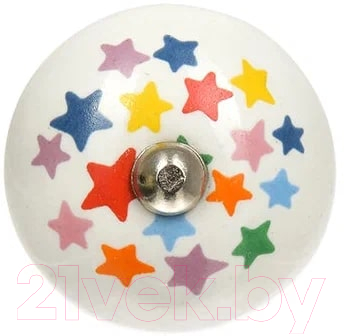 Изображение товара Ручка для мебели Blumen Haus Звезды / 66212 (белый/цветной)