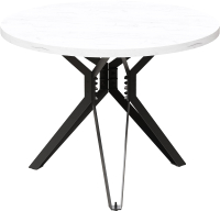 Обеденный стол Millwood Ванкувер Л D100x75 (дуб белый Craft/металл черный) - 