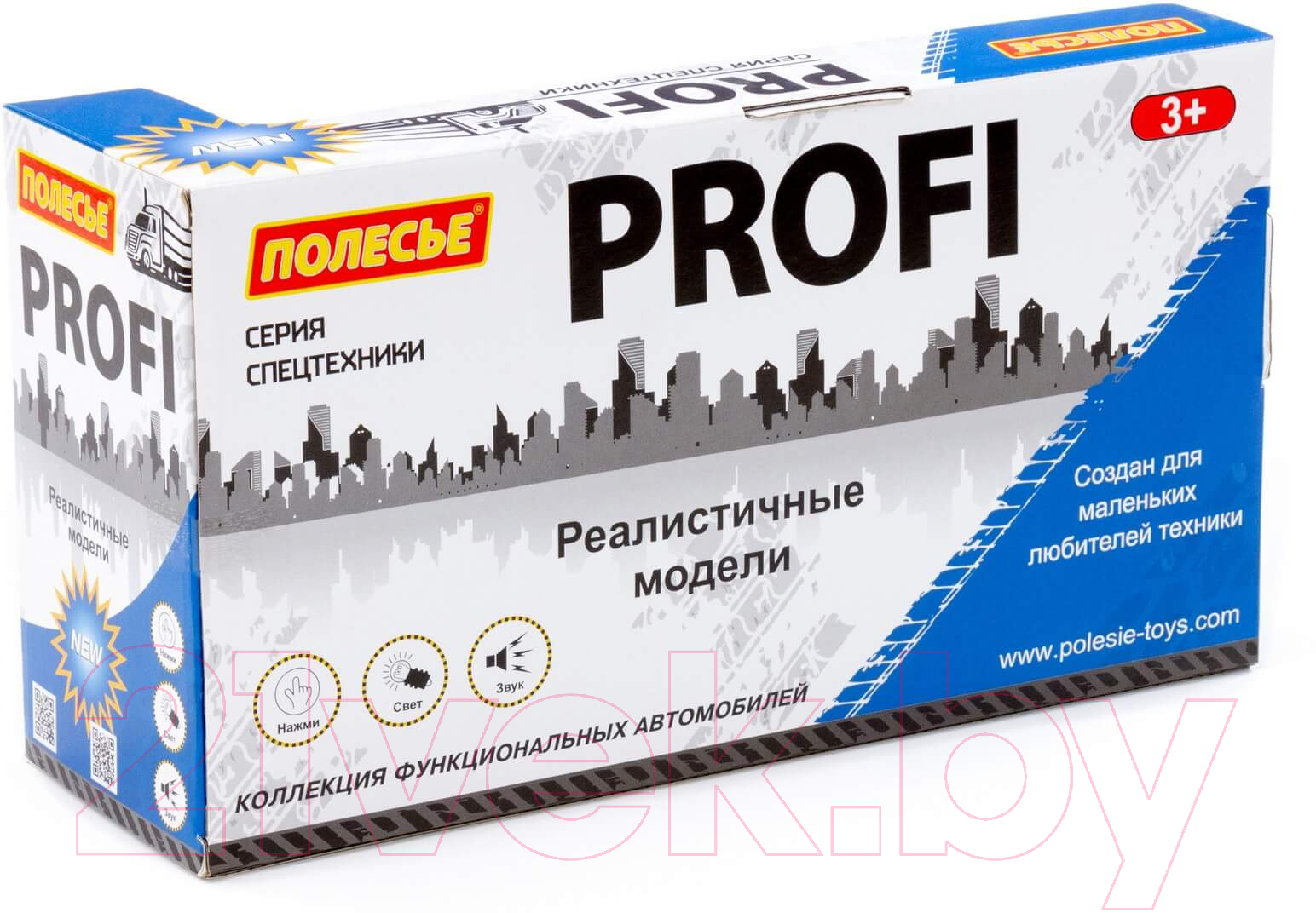 Автомобиль игрушечный Полесье Профи со светом и звуком / 91680 (инерционный, синий) — фото 6