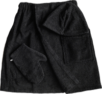 Набор текстиля для бани Lilia Maxi мужской 15С-0034 (черный) - 