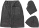 Набор текстиля для бани Lilia Maxi мужской 15С-0034 (темно-серый) - 