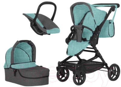 Изображение товара Коляска для куклы Carrello Magia 3 в 1 / 9636 (Green)