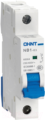 

Выключатель автоматический Chint, NB1-63 1P 6A 6kА C (DB)