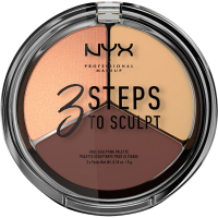 

Палетка для скульптурирования NYX, Professional Makeup 3 Steps To Sculpt 03 Medium