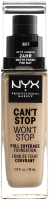 

Тональный крем NYX, Professional Makeup Can`t Stop Won`t Stop 6.5 Nude