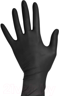 Перчатки одноразовые Aviora Нитриловые (M, 100шт, черный)