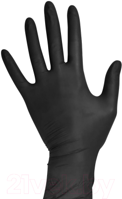 Перчатки одноразовые Aviora Нитриловые (L, 100шт, черный)