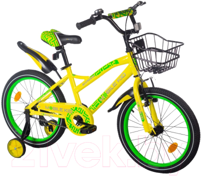 Детский велосипед Mobile Kid Slender 14 (желтый/зеленый)