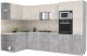 Готовая кухня Интерлиния Мила Лайт 1.68x3.2 левая (вудлайн кремовый/бетон/бискайская сосна) - 