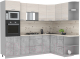 Готовая кухня Интерлиния Мила Лайт 1.68x2.6 правая (вудлайн кремовый/бетон/бискайская сосна) - 