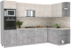 Готовая кухня Интерлиния Мила Лайт 1.68x3.0 правая (вудлайн кремовый/бетон/бискайская сосна) - 