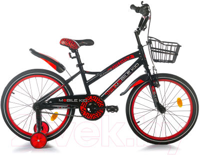 Детский велосипед Mobile Kid Slender 20 (черный/красный)