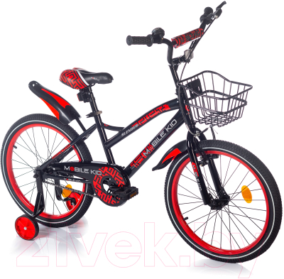 Детский велосипед Mobile Kid Slender 20 (черный/красный)