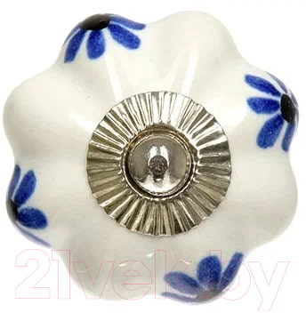 Изображение товара Ручка для мебели Blumen Haus Василек / 66037 (белый/синий)