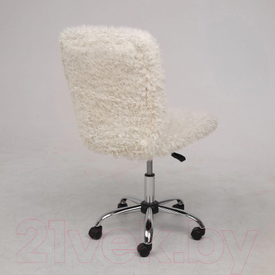 Кресло офисное AksHome Fluffy (искусственный мех/светло-бежевый)