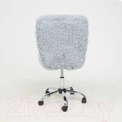 Кресло офисное AksHome Fluffy (искусственный мех серый)