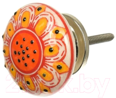 Ручка для мебели Blumen Haus Подсолнух оранжевый / 66107 (разноцветный)