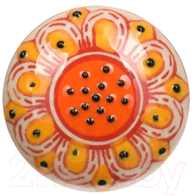 Ручка для мебели Blumen Haus Подсолнух оранжевый / 66107 (разноцветный)