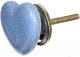 Ручка для мебели Blumen Haus Сердце / 66157 (серо-голубой) -