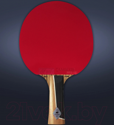 Ракетка для настольного тенниса Gambler Zebrawood Im8 Carbon Mech-Tek/GRC-9 (коническая)